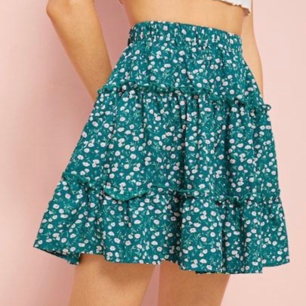 SHEIN midi skirt floral size medium
